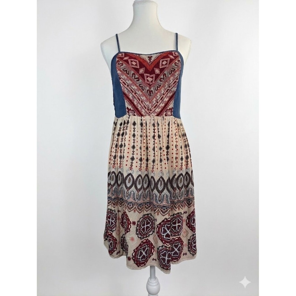 Flying Tomato Bohemian Style Mini Boho Dress , Spaghetti Straps